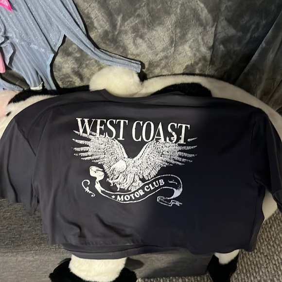 graphic dark grey topped tee - Picture 1 of 1